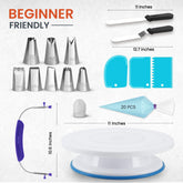 35PCs Blue Best Cake Decorating Kit -RFAQK